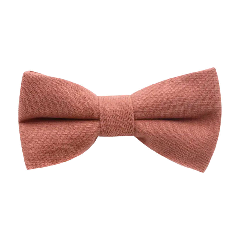 Tawny Orange Cotton Blend Bow Tie