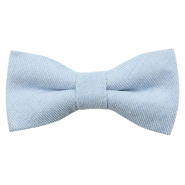 Benedict Boys Soft Blue Cotton Blend Bow Tie and Cream Braces Set
