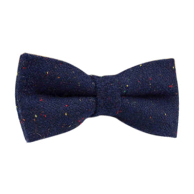 Blue Flecked Wool Bow Tie