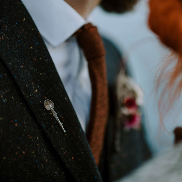 Charlie Burnt Orange Skinny Wool Tie