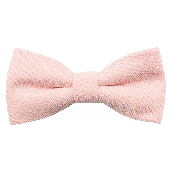 Juliet Boys Soft Pink Cotton Blend Bow Tie and Cream Braces Set