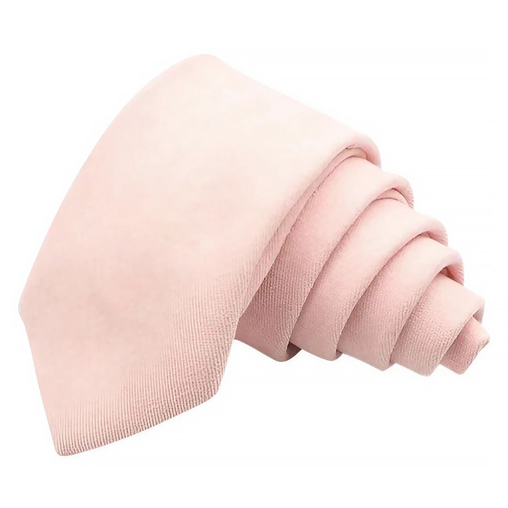 Juliet Soft Pink Cotton Blend Slim Tie