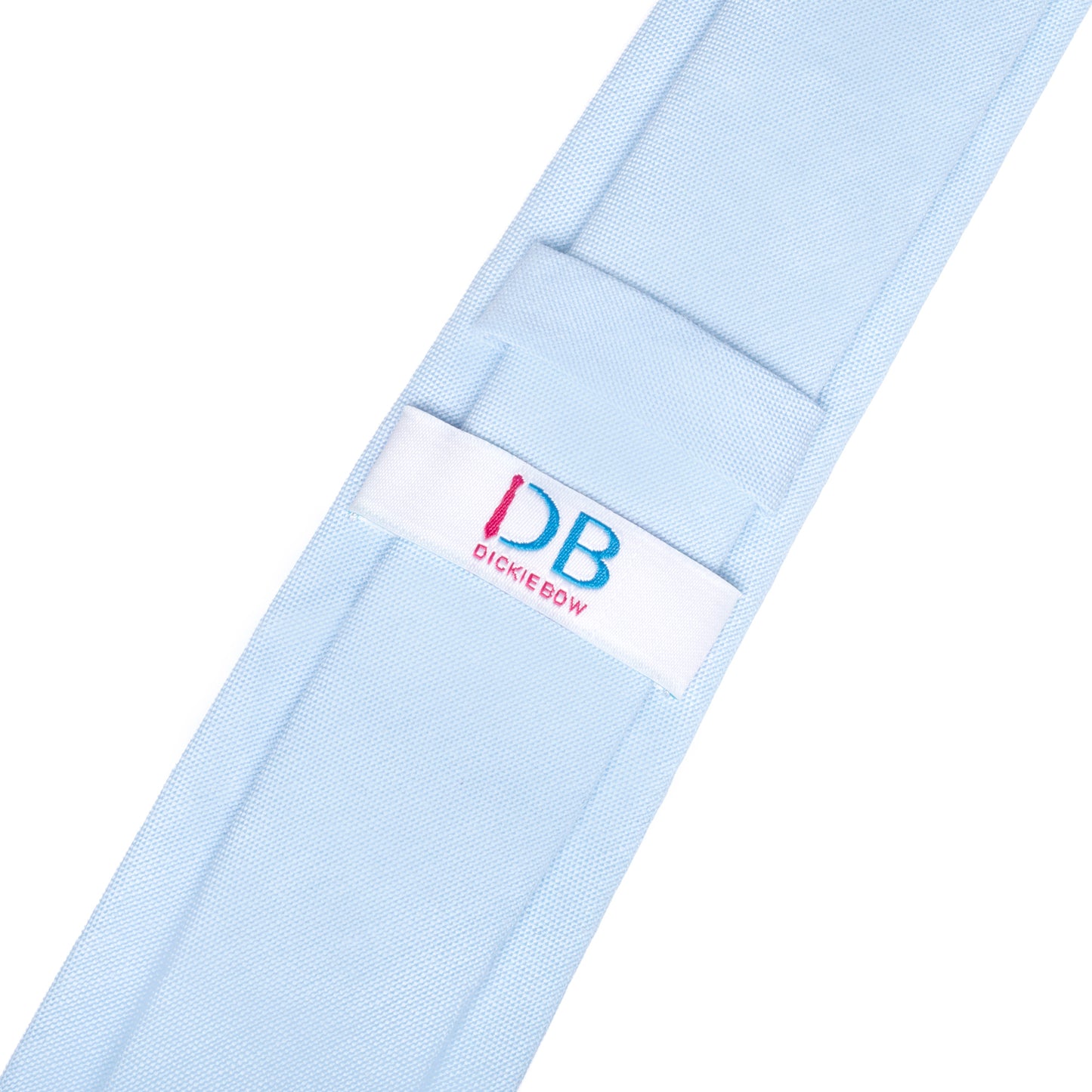 Leo Light Blue Cotton Tie, Pocket Square and Navy Blue Braces Set
