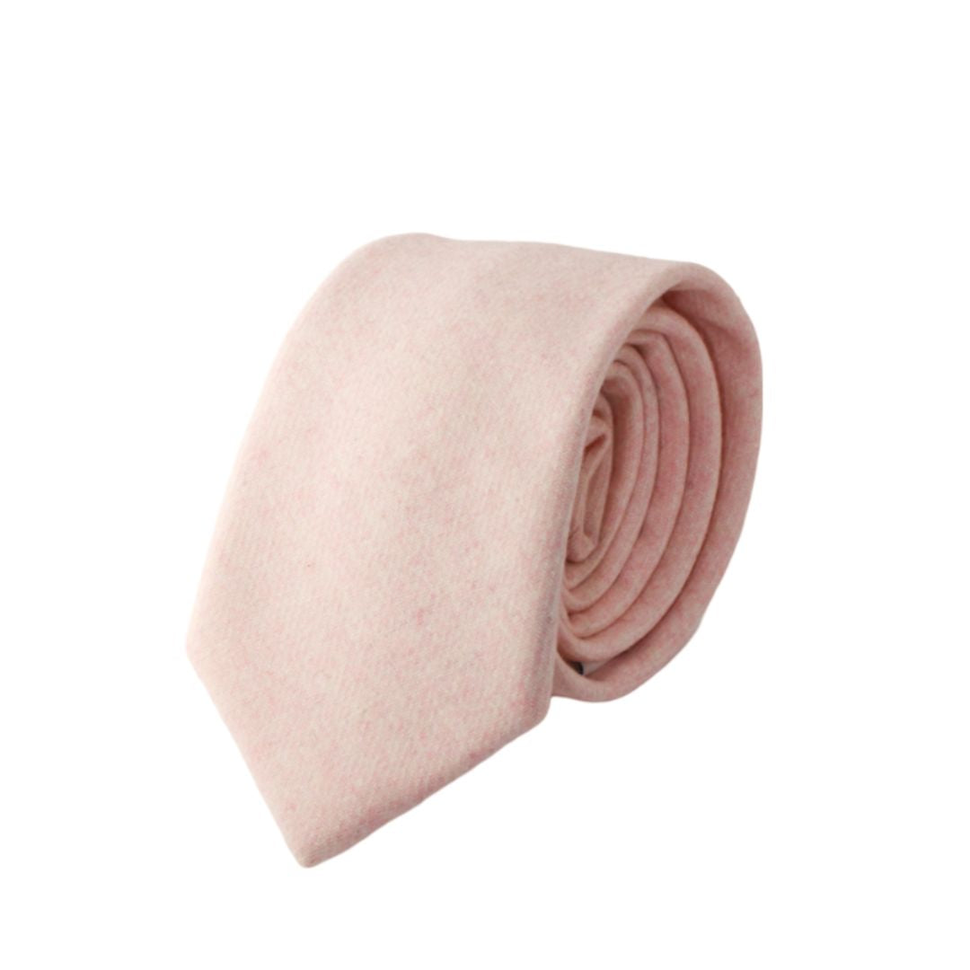 Juliet Soft Pink Cotton Blend Tie and Pocket Square Set