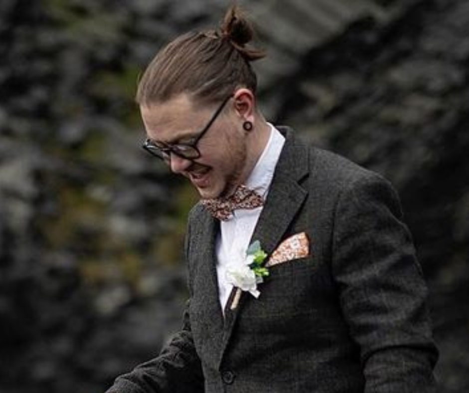 Nora Orange Floral Cotton Bow Tie