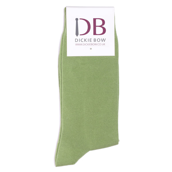 Harrison Sage Green Cotton Blend Tie, Pocket Square and Sock set