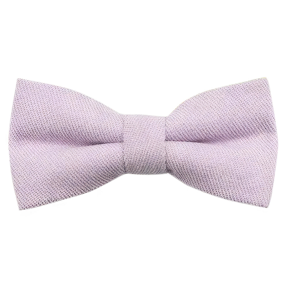Viola Boys Soft Purple Cotton Blend Bow Tie and Cream Braces Set