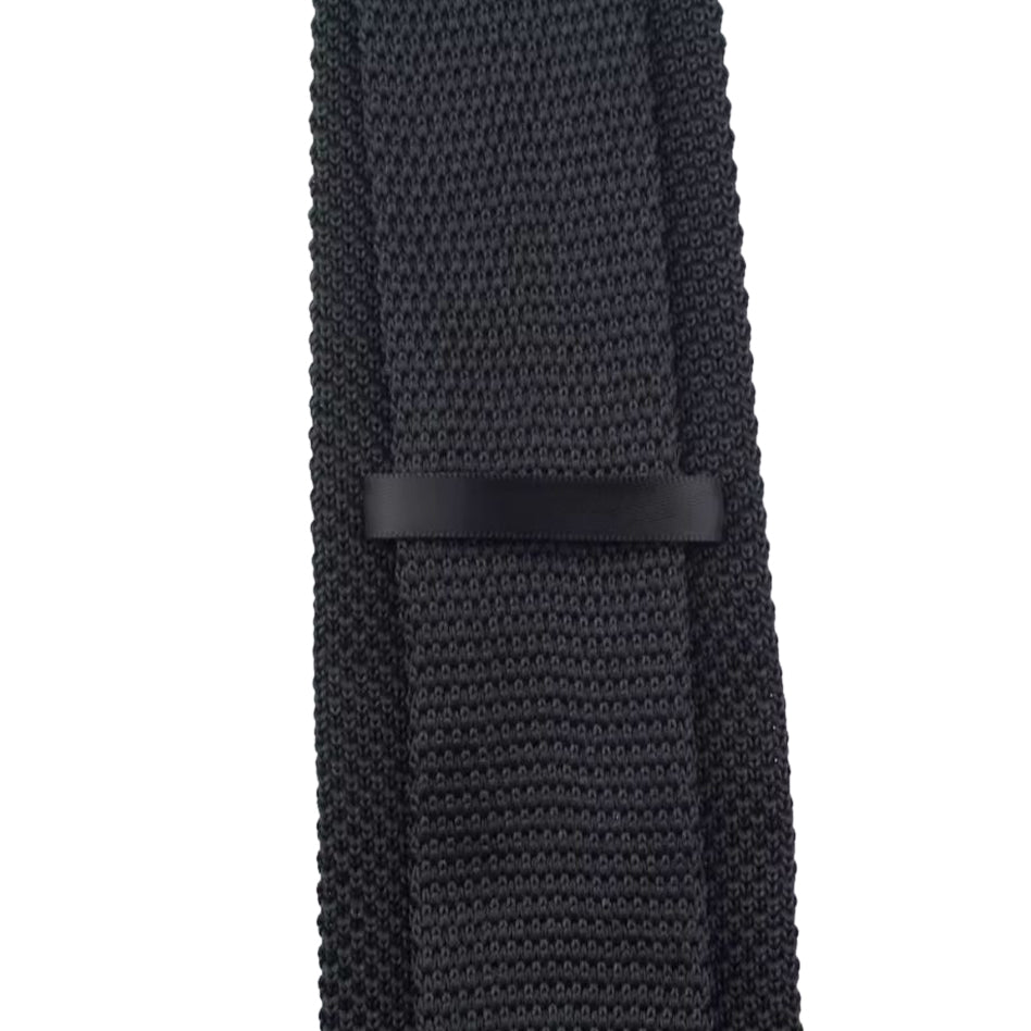 Walter Black Waffle Knit Tie