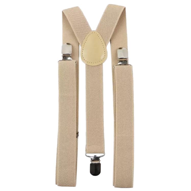 Ambrose Muted Mauve Cotton Bow Tie, Pocket Square and Cream Braces Set