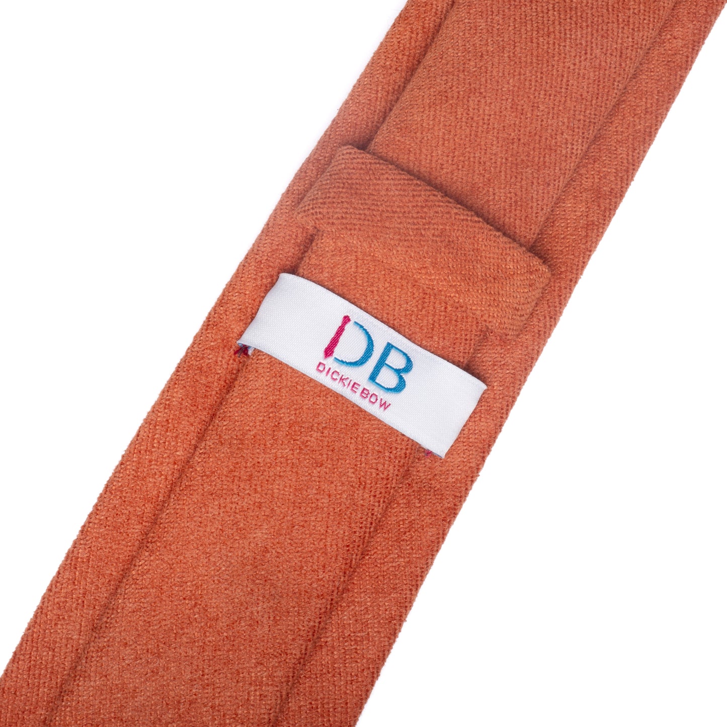 Bea Rusty Burnt Orange Cotton Blend Skinny Tie