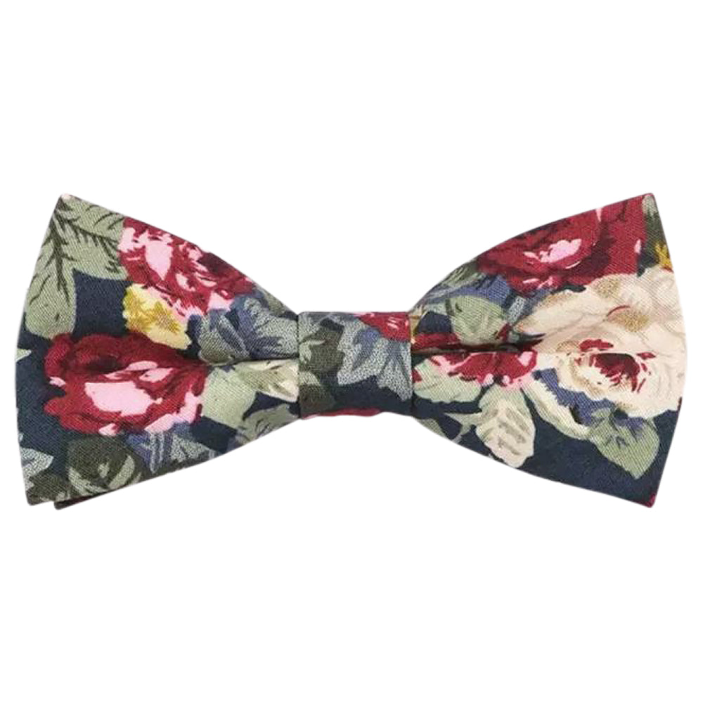 Bobby Boys Blue Floral Bow Tie