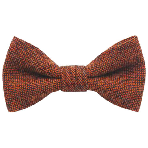 Charlie Boys Orange Brown Wool Bow Tie