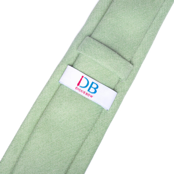 Harrison: Sage Green Cotton Blend Tie and Pocket Square Set