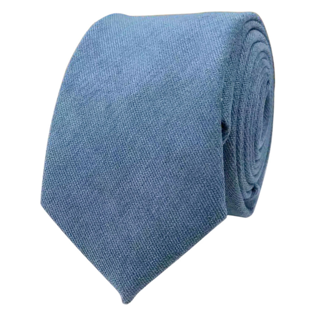 Hux Peacock Teal Blue Cotton Blend Tie