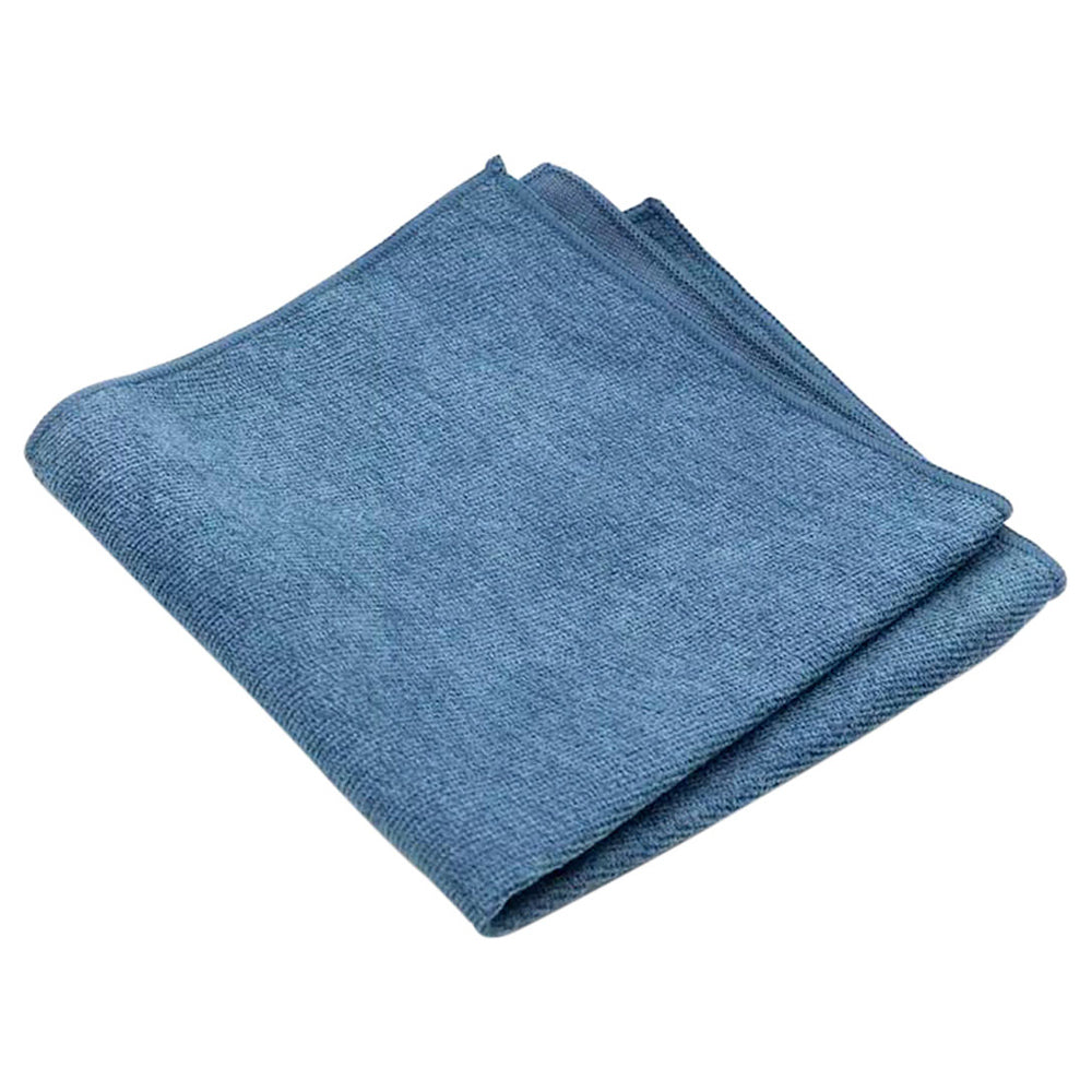 Hux Peacock Teal Blue Cotton Blend Pocket Square