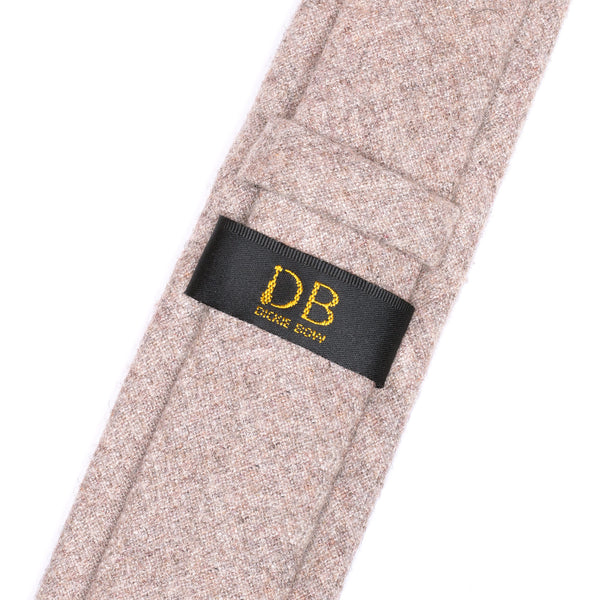 Jacob Biscuit Brown Skinny Wool Tie