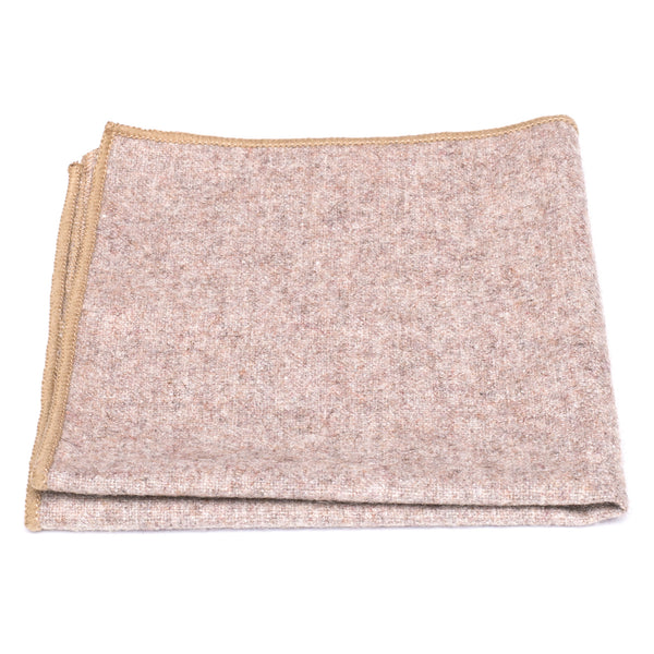 Jacob Biscuit Brown Tweed Pocket Square