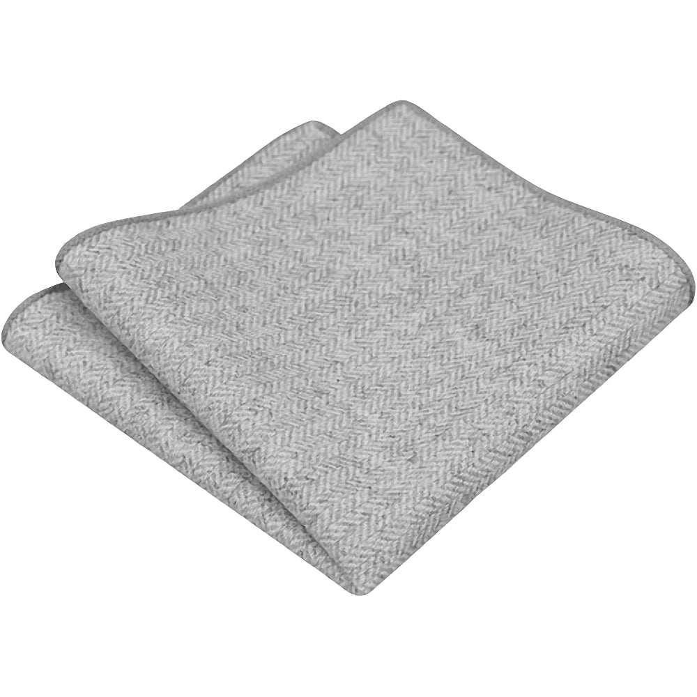 Laurie Grey Tweed Pocket Square