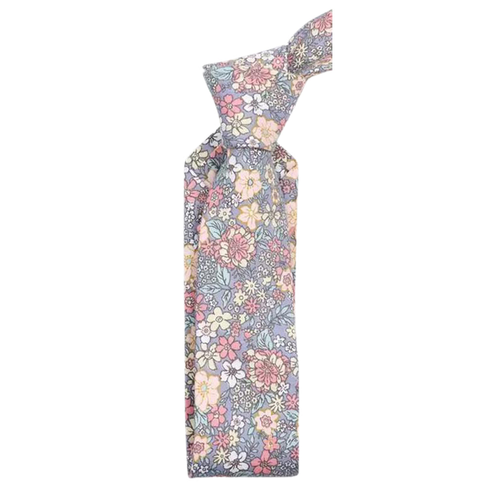Nico Pink & Yellow Floral Cotton Tie