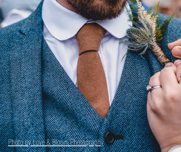 Rufus: Camel Brown Tan Tweed Wool Classic Width Tie