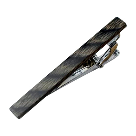 Charcoal Wooden Tie Clip