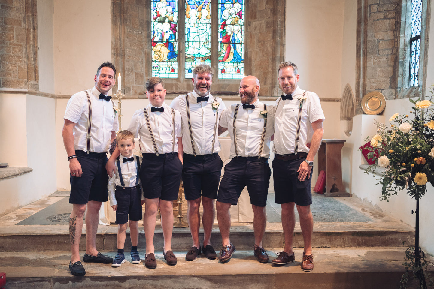 Arthur Navy Blue Wool Tweed Boys Kids Bow Tie