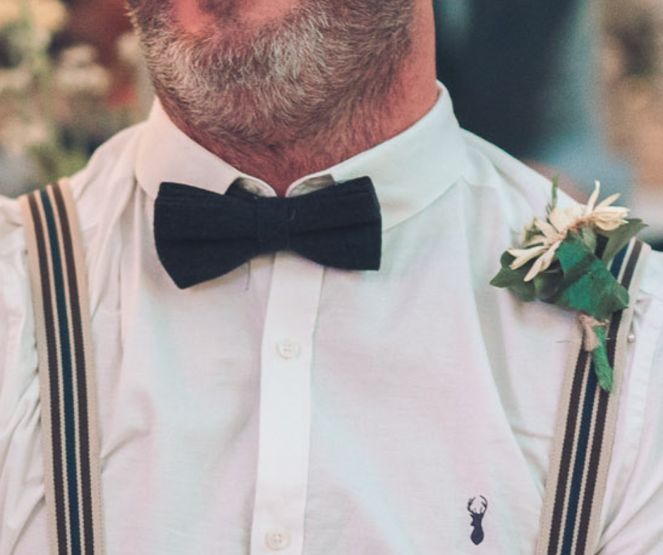 Arthur Navy Blue Wool Dickie Bow Tie