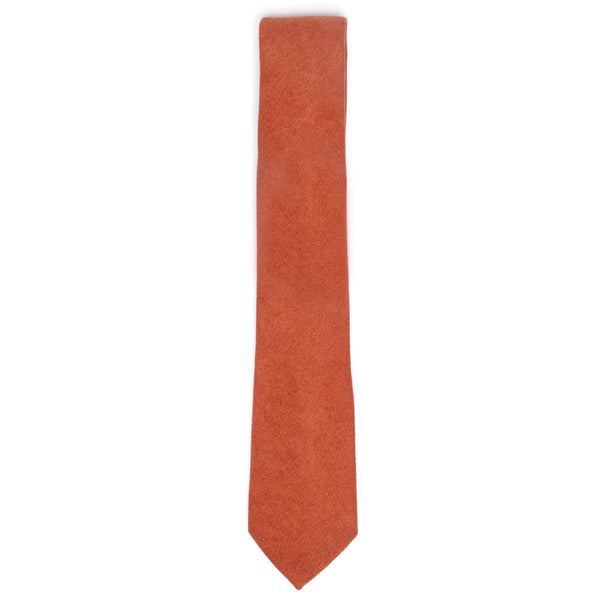 Bea Burnt Orange Cotton Tie, Pocket Square and Burnt Orange Braces Set