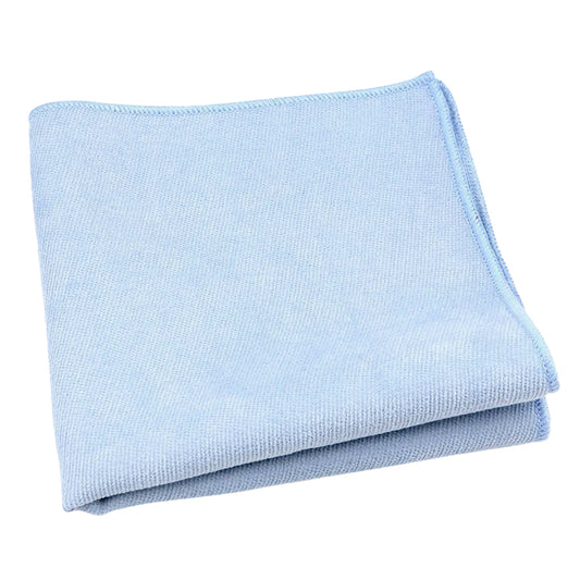 Benedict Soft Blue Cotton Blend Pocket Square
