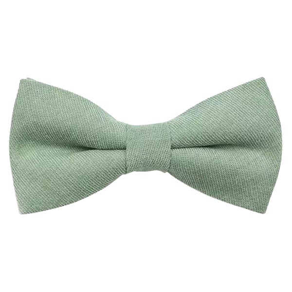 Harrison Sage Green Cotton Bow Tie, Pocket Square and Cream Floral Braces Set