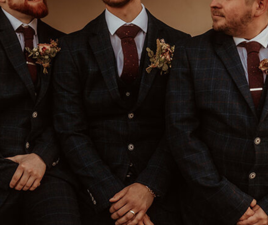 Carter Tweed Burgundy Red Skinny Tie