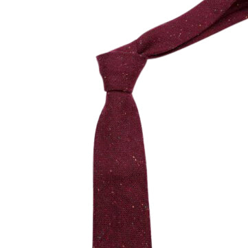 Carter Tweed Burgundy Red Adult Tie and Pocket Square with Slate Grey Braces Set