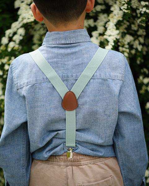 Sage Green / Eucalyptus Boys Vintage Braces