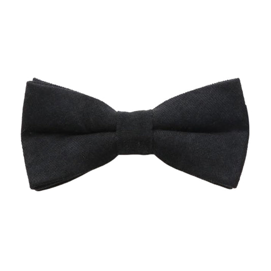 Felix Matt Black Cotton Blend Pre Tied Bow Tie