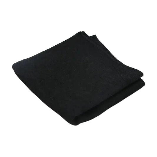 Felix Matt Black Cotton Blend Pocket Square