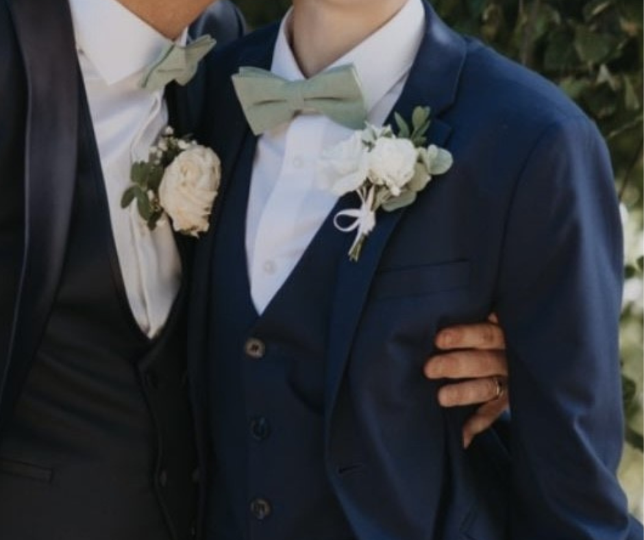 Harrison Sage Green Boy’s Bow Tie and Eucalyptus Braces Set