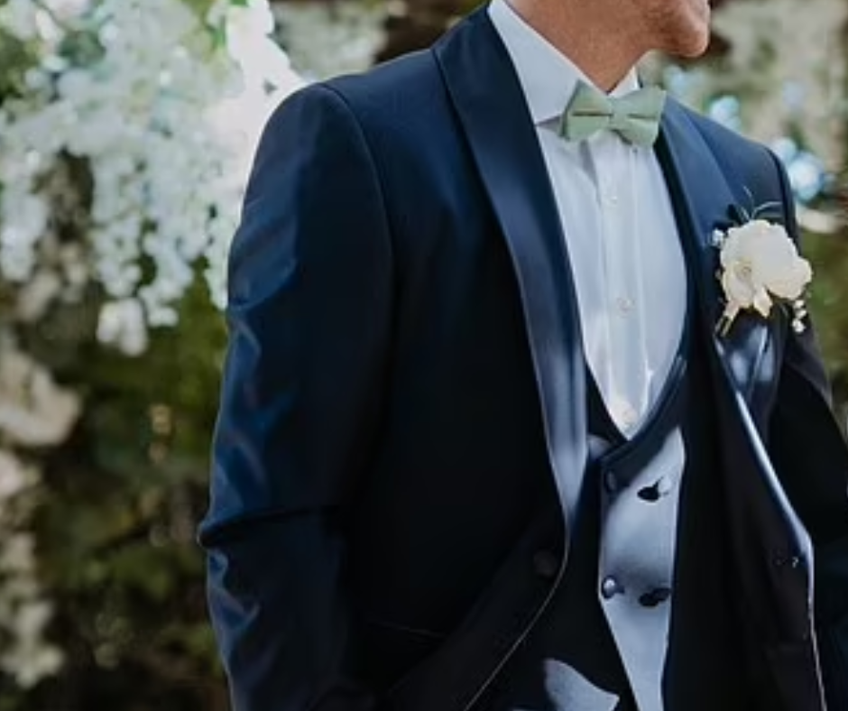 Harrison Sage Green Cotton Blend Bow Tie