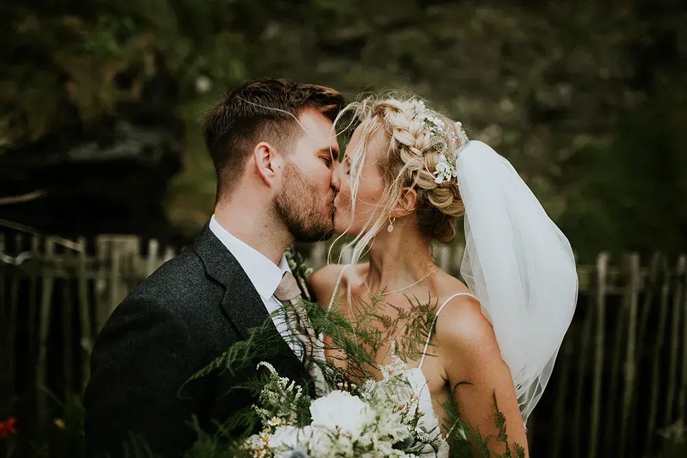 Jacob Biscuit Brown Skinny Tweed Tie & Pocket Square Set