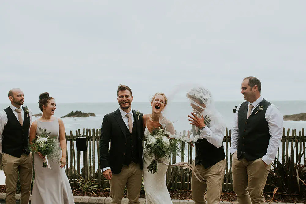 Jacob Biscuit Brown Skinny Tweed Tie & Pocket Square Set