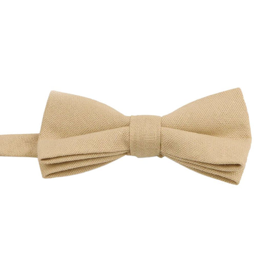Perri Champagne Beige Boys Bow Tie – Page Boy Wedding Bow Tie, Cream / Neutral Wedding Accessories for Kids