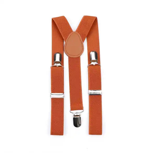 Bea Burnt Orange Boy’s Bow Tie and Burnt Orange Braces Set