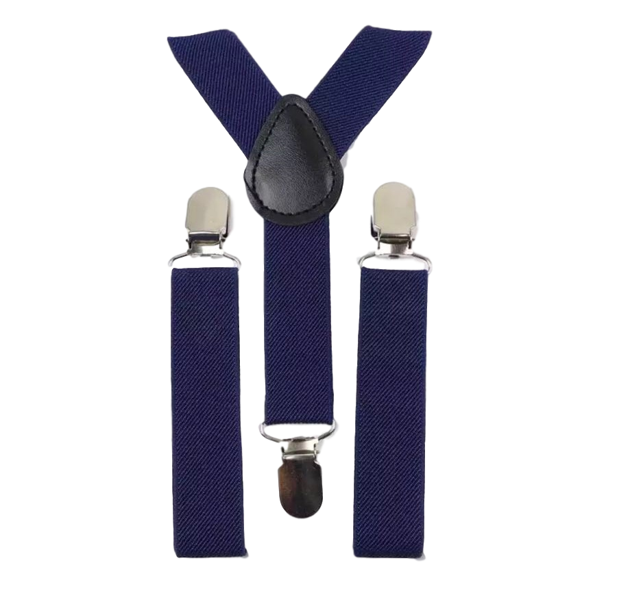 Leo Light Blue Boy’s Bow Tie and Navy Blue Braces Set