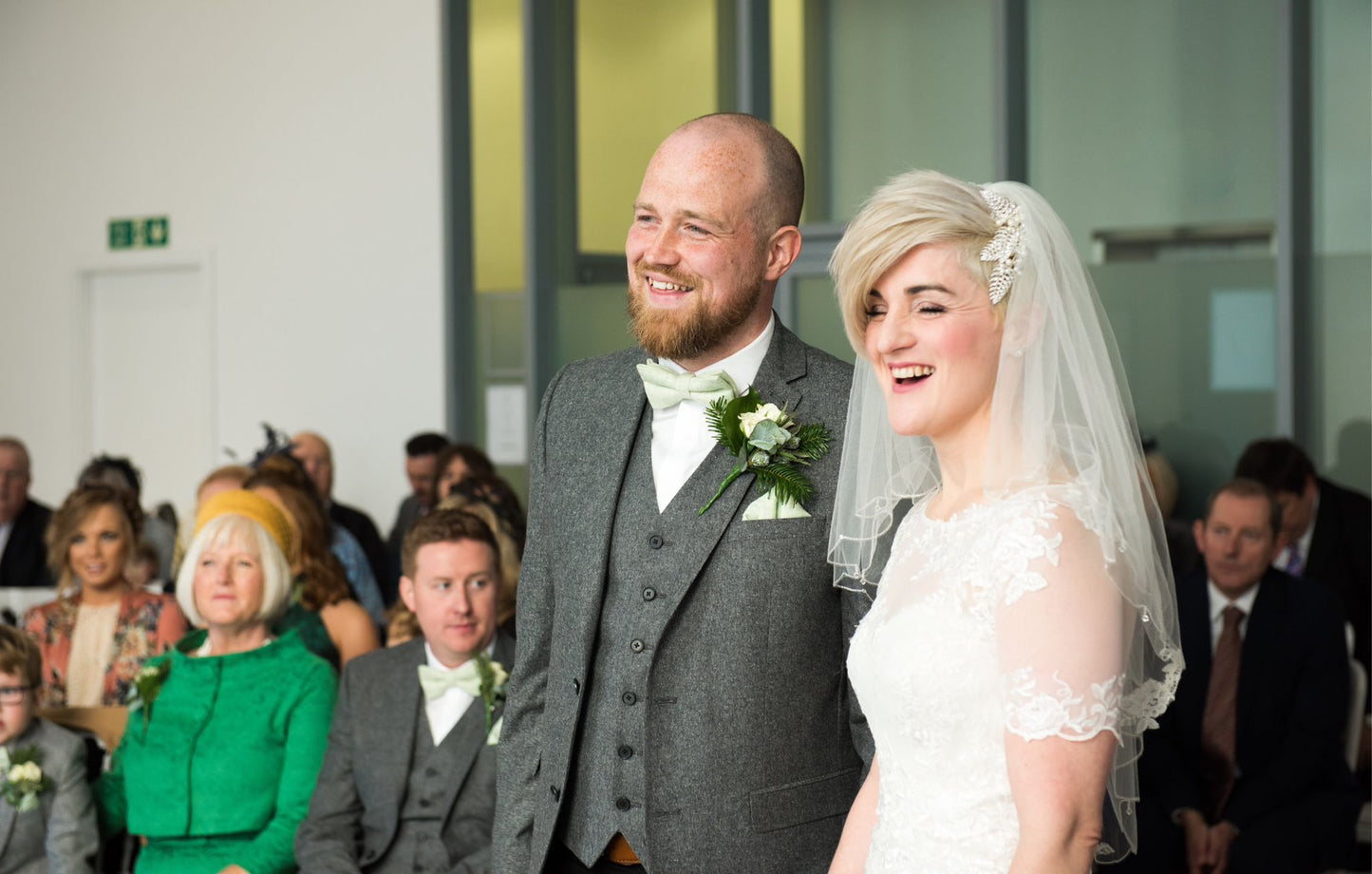 Light Green Wool Bow Tie
