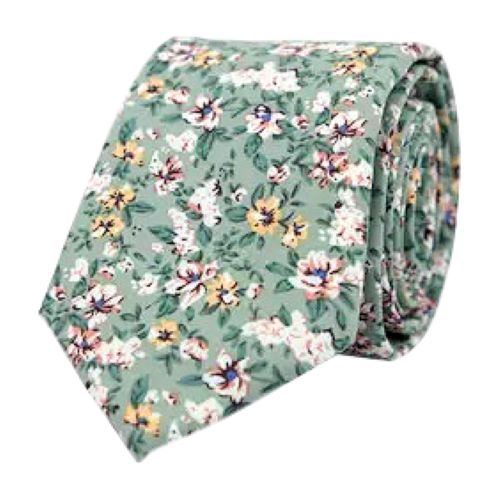 Isa Green, Cream and Yellow Floral Tie and Eucalyptus Braces Set