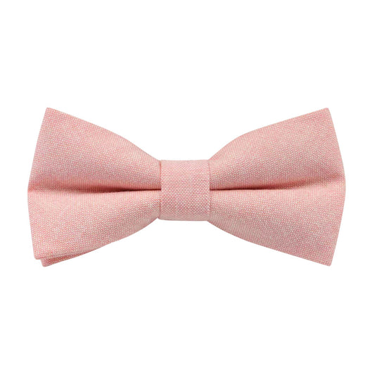 Blush Peach Cotton Bow Tie