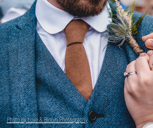 Rufus Brown Wool Tie, Pocket Square and Beige Braces Set