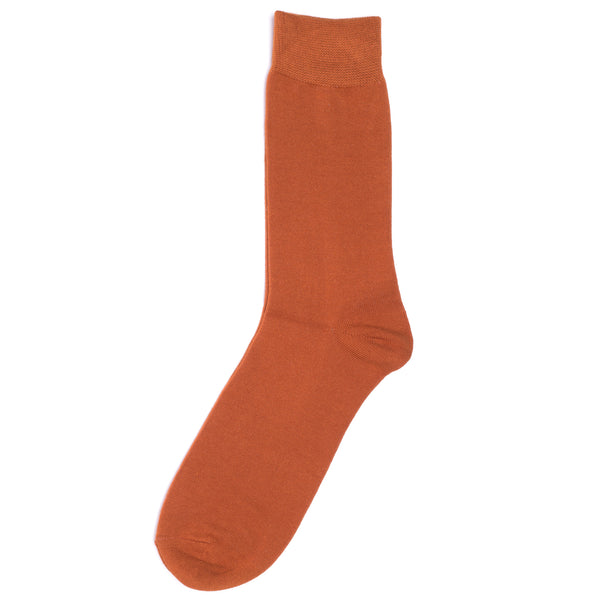 Charlie Burnt Orange Wool Tie, Pocket Square and Cotton Sock set