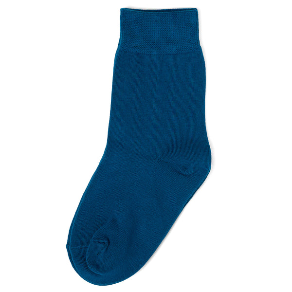 Kids Navy Blue Cotton Blend Socks