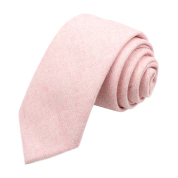 Tallulah Dusty Pink Wool Slim Tie
