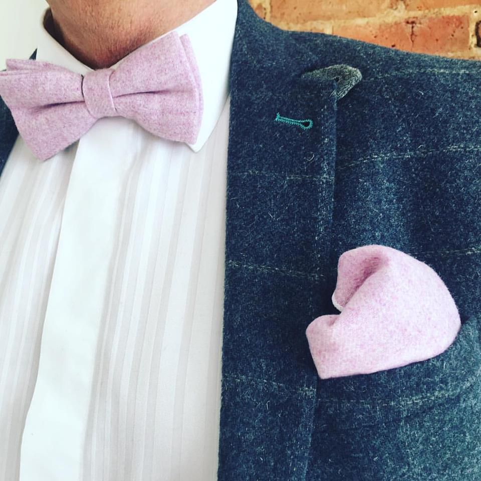 Wilbur Vintage Purple Wool Bow Tie